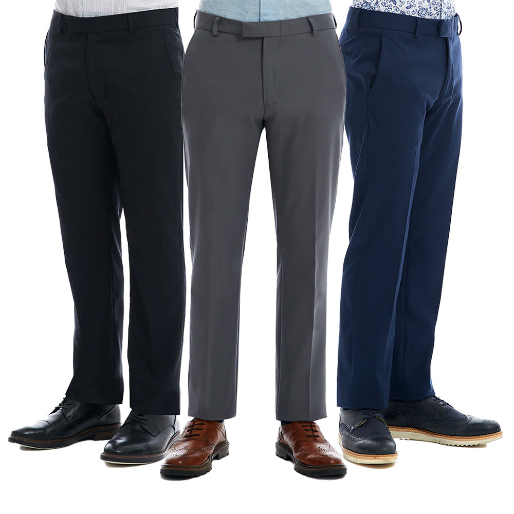 Set 3 pantalones para Hombre de Vestir Vittorio Forti