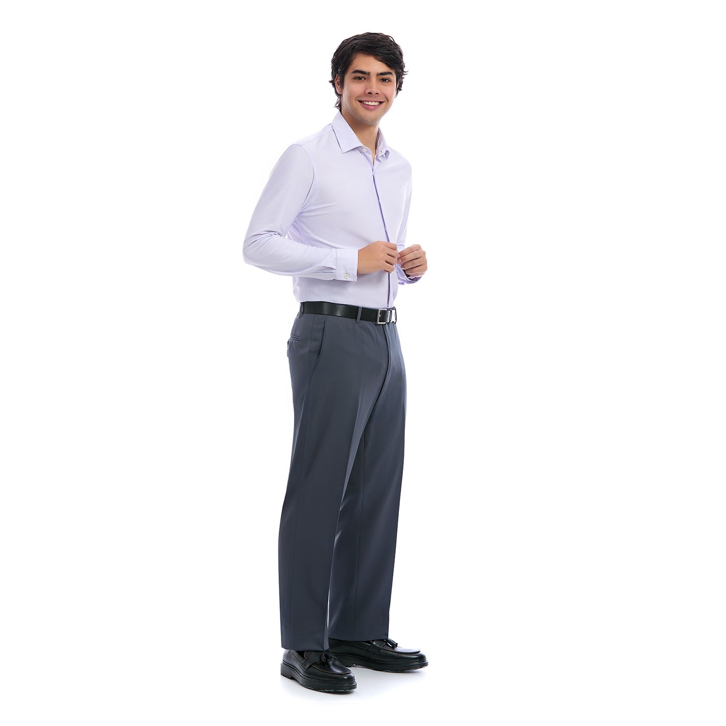 Camisa Formal Slim Fit Para Hombre A Cuadros