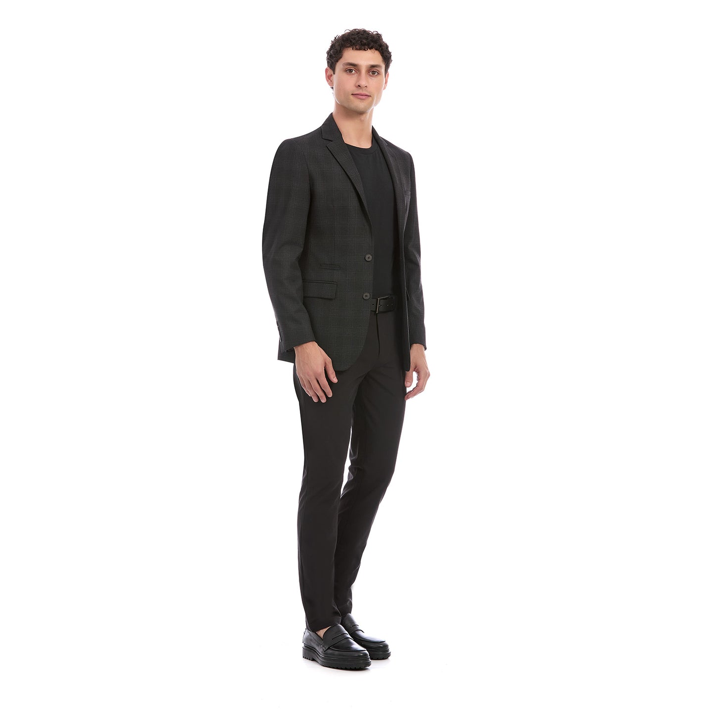 Saco Casual Desfoderado Slim Fit Para Caballero En Tejido A Cuadros