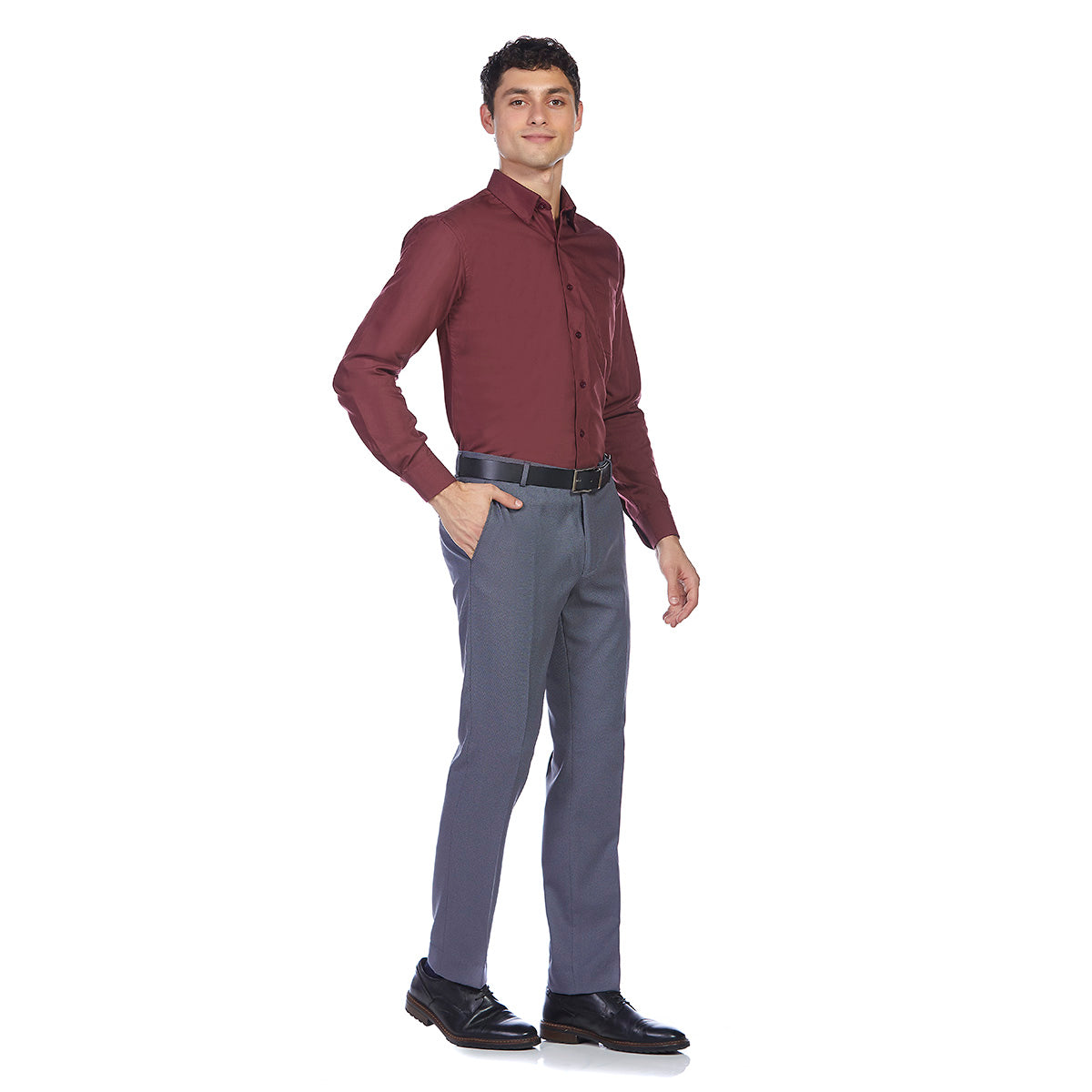 Camisa básica formal lisa Slim Fit