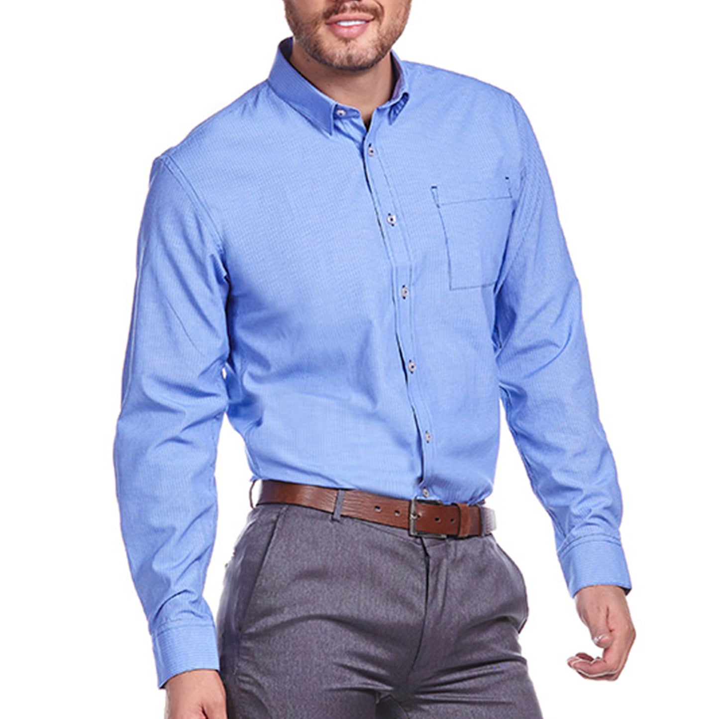 Camisa casual en tejido a rayas Slim Fit