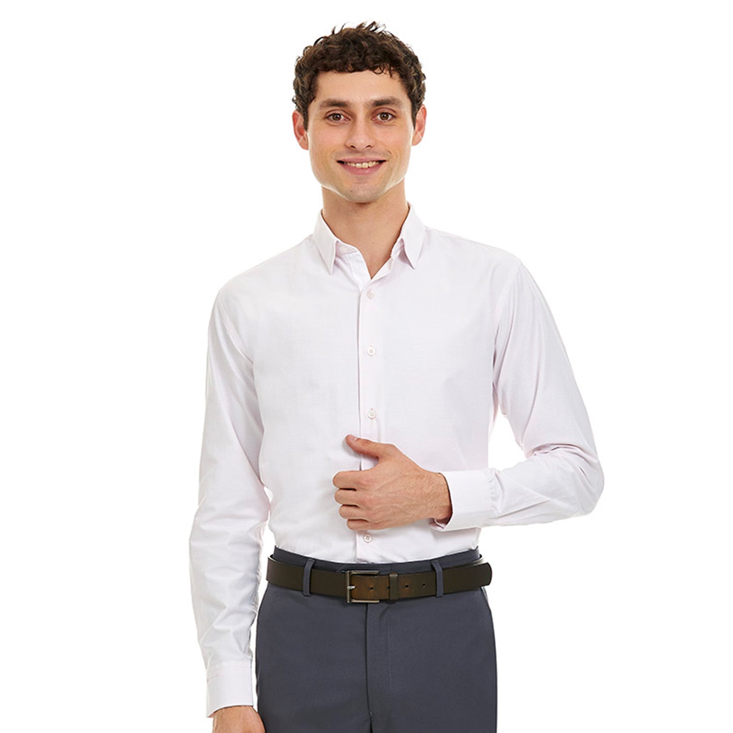 Camisa Para Caballero Slim Fit A Cuadros Manga Larga