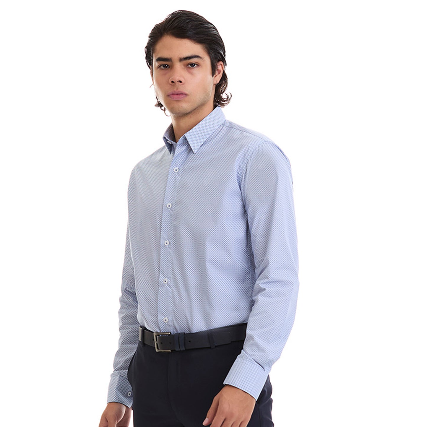 Camisa Vestir Para Caballero Fit Slim Con Motivos Estampados