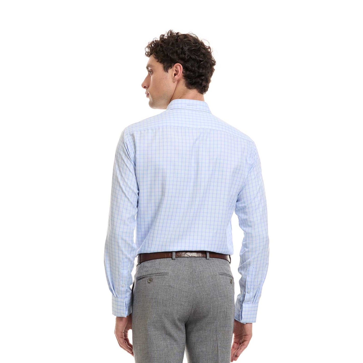 Camisa Formal Para Hombre Fit Slim A Cuadros