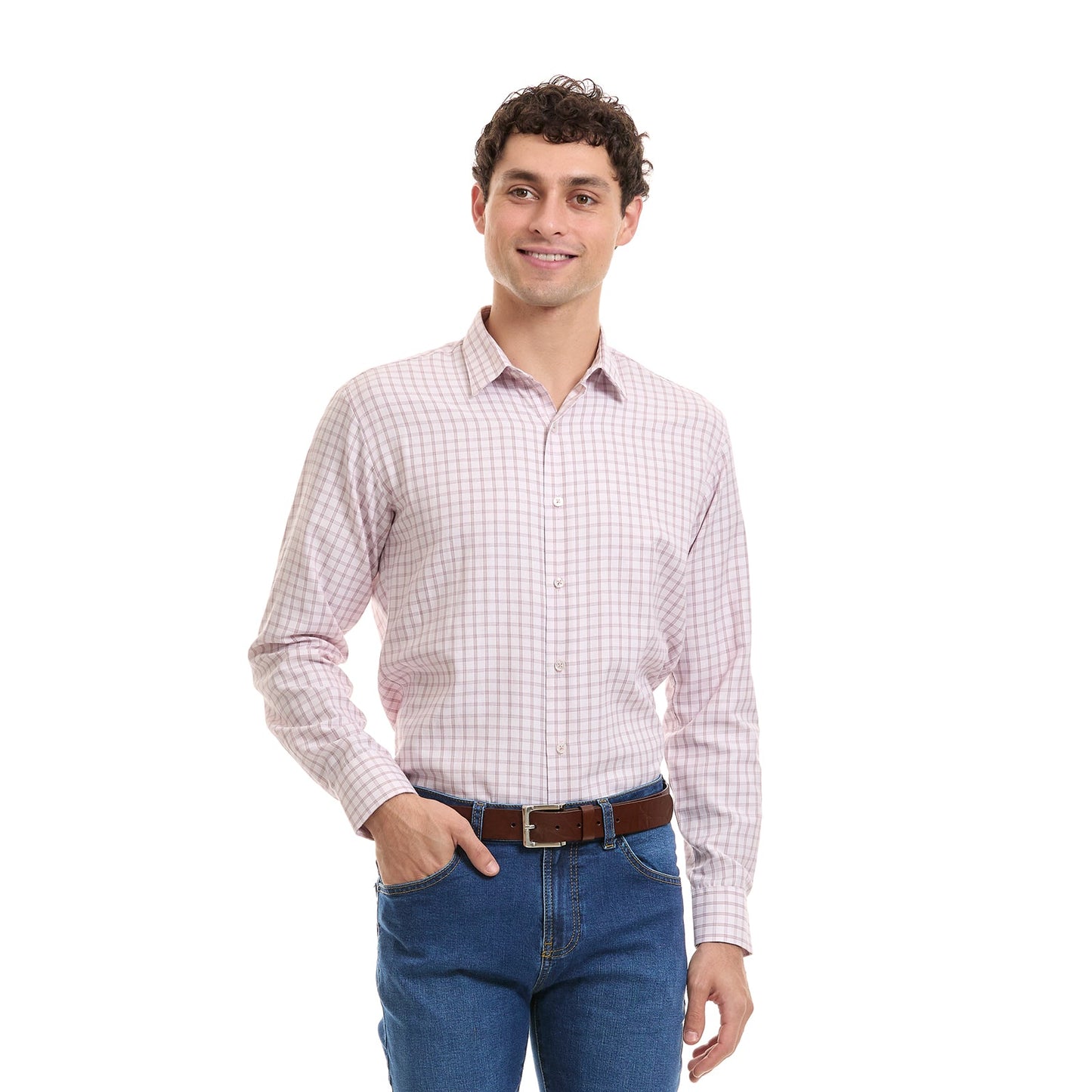 Camisa Formal Para Hombre Fit Slim A Cuadros