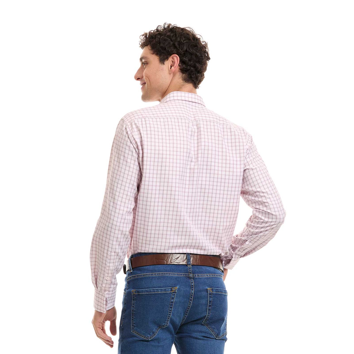 Camisa Formal Para Hombre Fit Slim A Cuadros