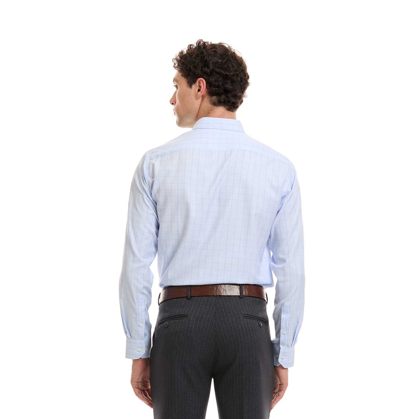 Camisa para caballero Fit Slim A Cuadros Botonadura Oculta