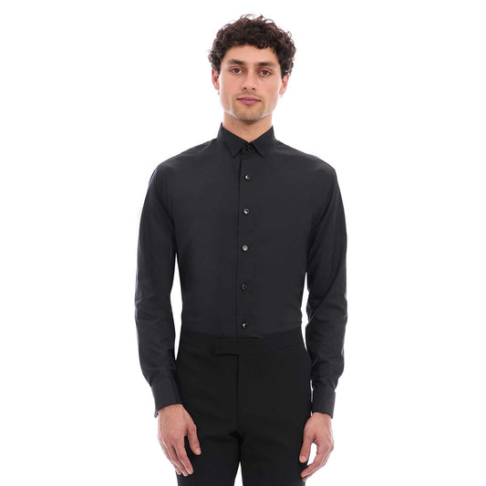 Camisa Slim  Fit Para Caballero Puño Doble y Cuello Paloma