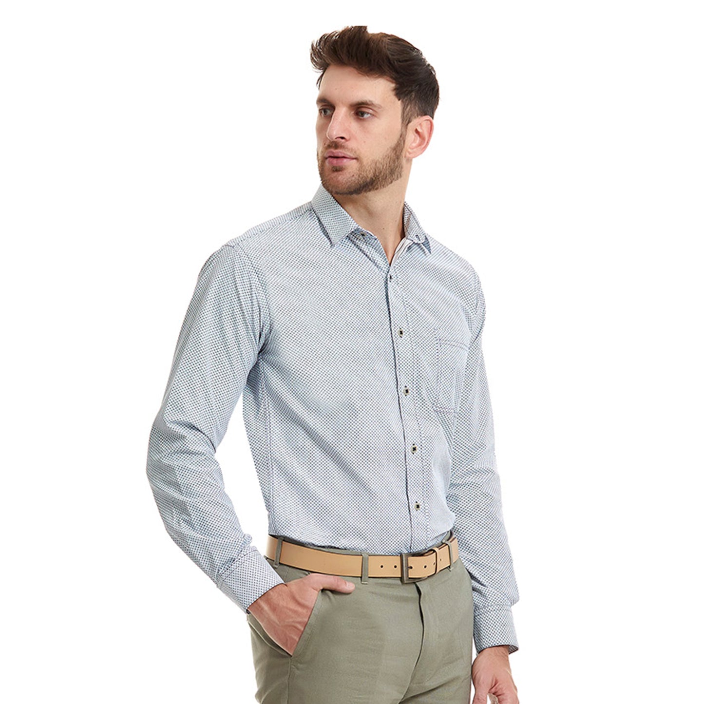 Camisa Hombre Business Casual Slim Fit