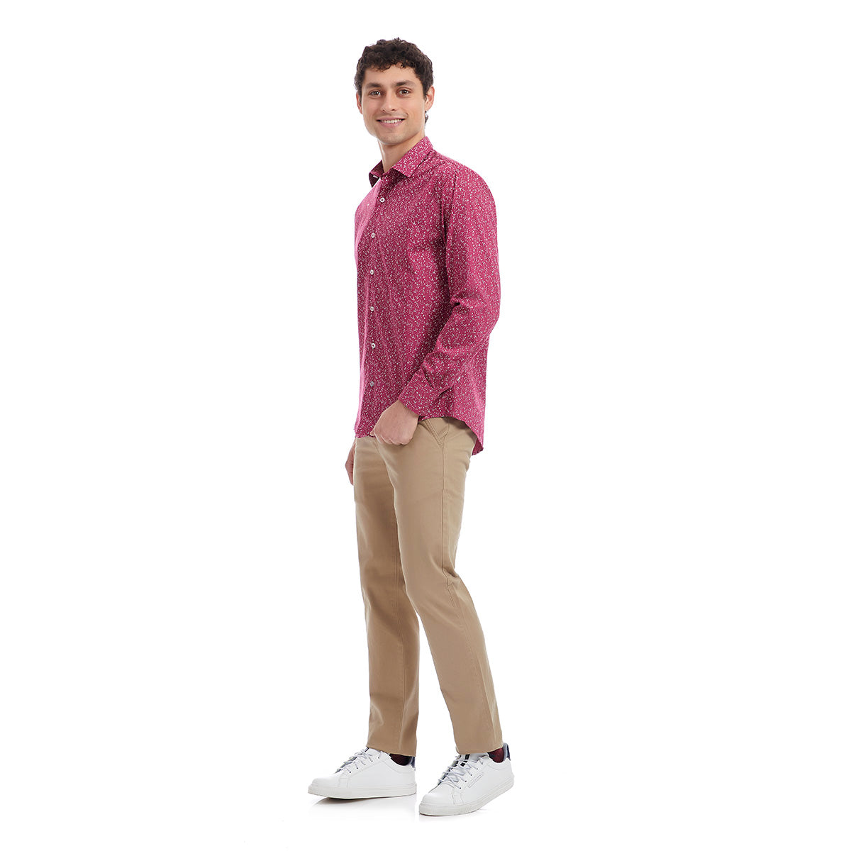 Camisa casual para hombre motivos estampados Slim Fit