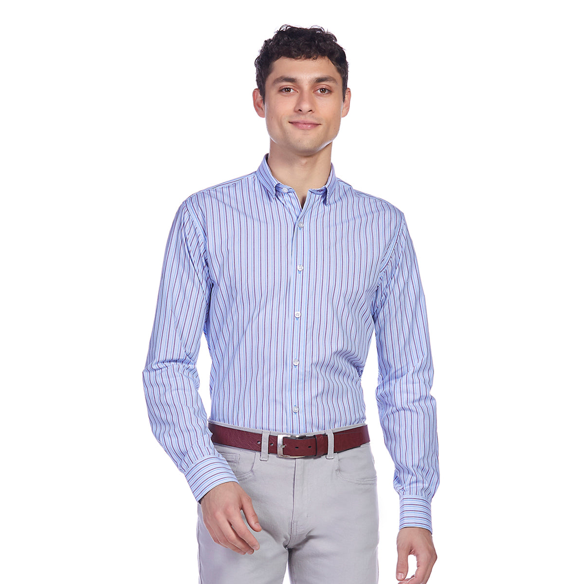 Camisa Hombre de Vestir Rayas Slim Fit|Elegante y Formal