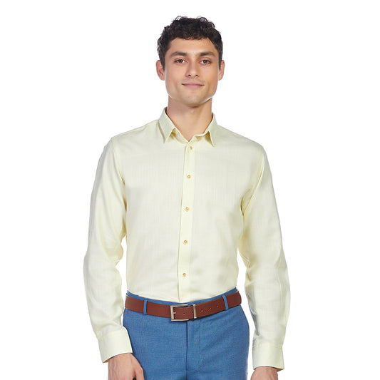 Camisa de vestir en tejido falso liso Slim Fit