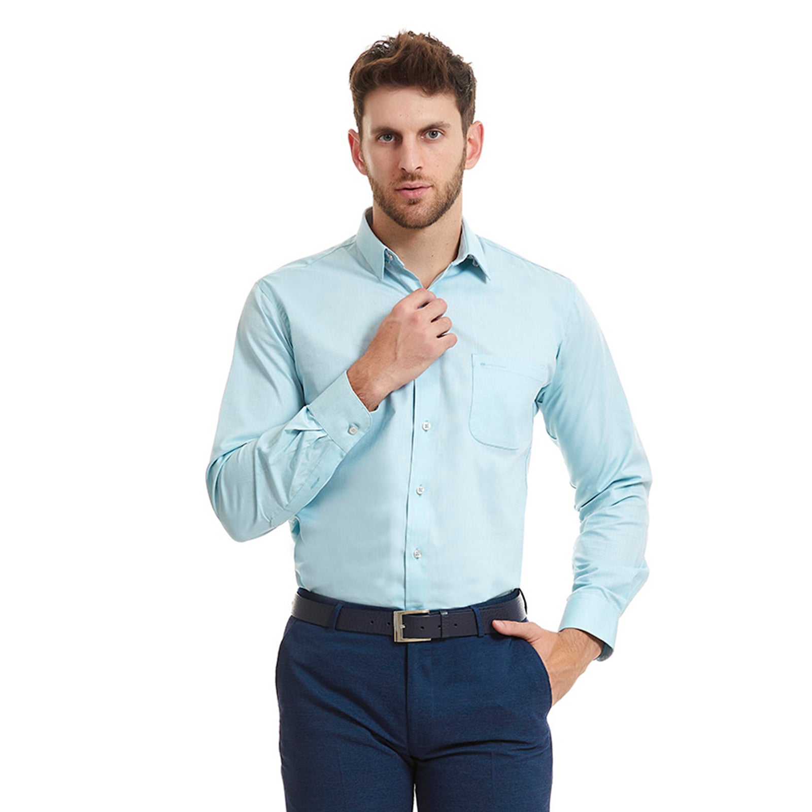 Camisa Hombre Formal Liso Slim Fit Oficina|Elegante y Moderna