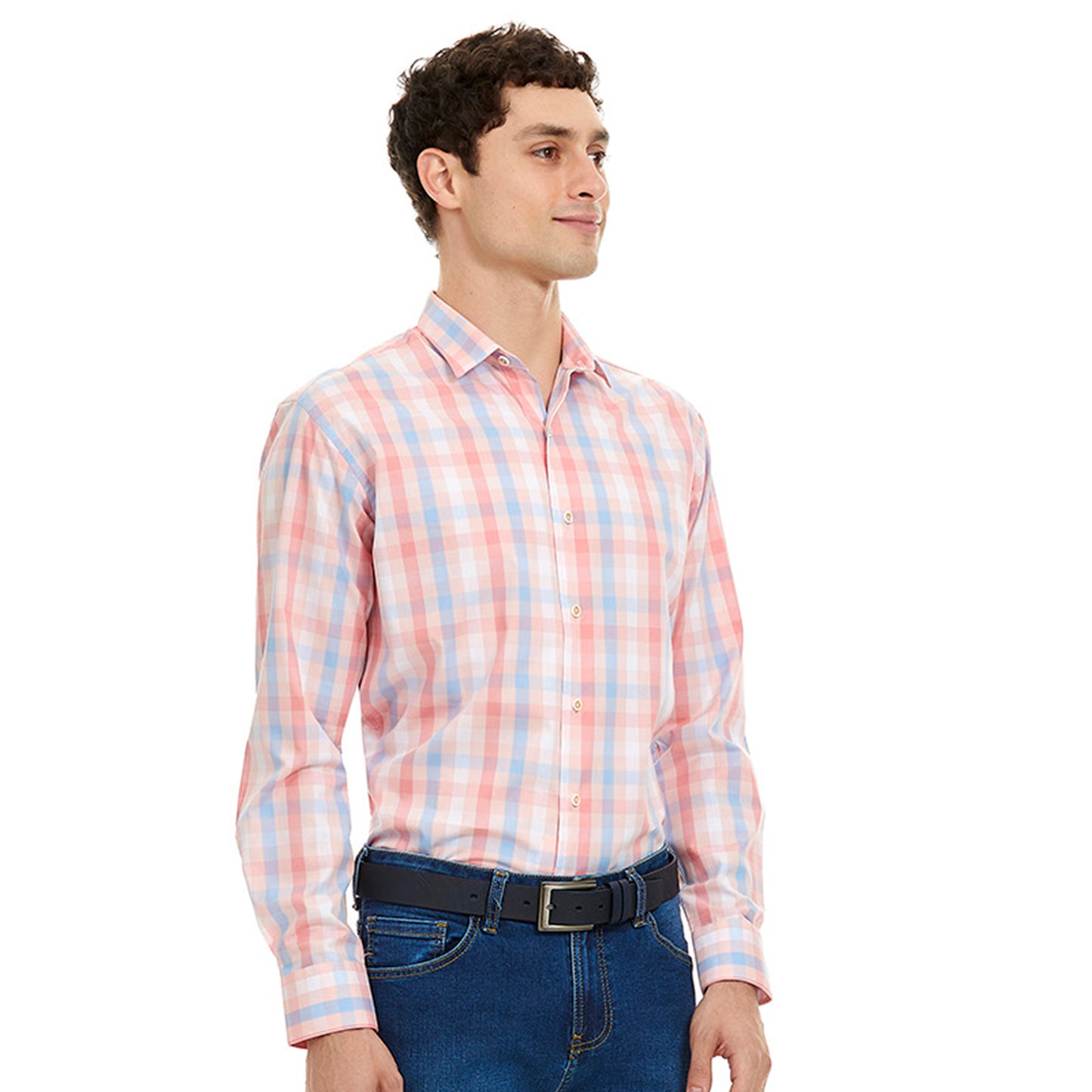 Camisa Business Casual Slim Fit A Cuadros
