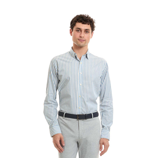 Camisa de Vestir Para Hombre Fit Slim A Rayas