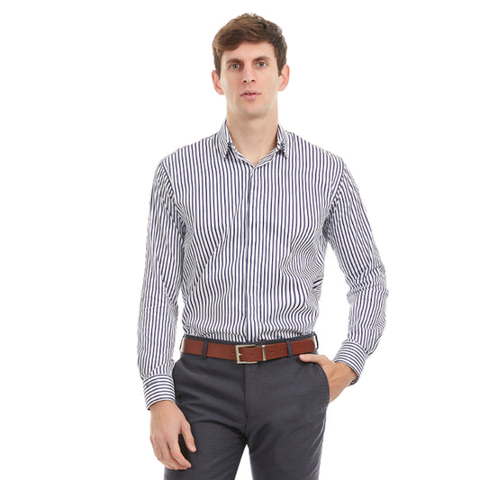 Camisa de Vestir Para Hombre A Rayas