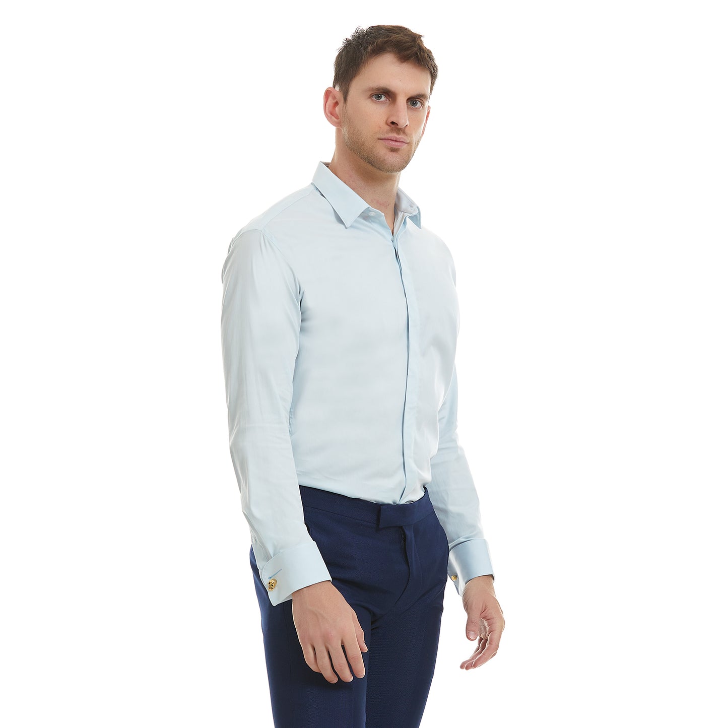 Camisa de Ceremonia Para Hombre Slim Fit Lisa