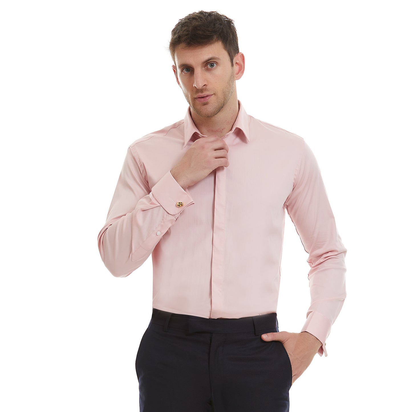 Camisa de Ceremonia Para Hombre Slim Fit Lisa