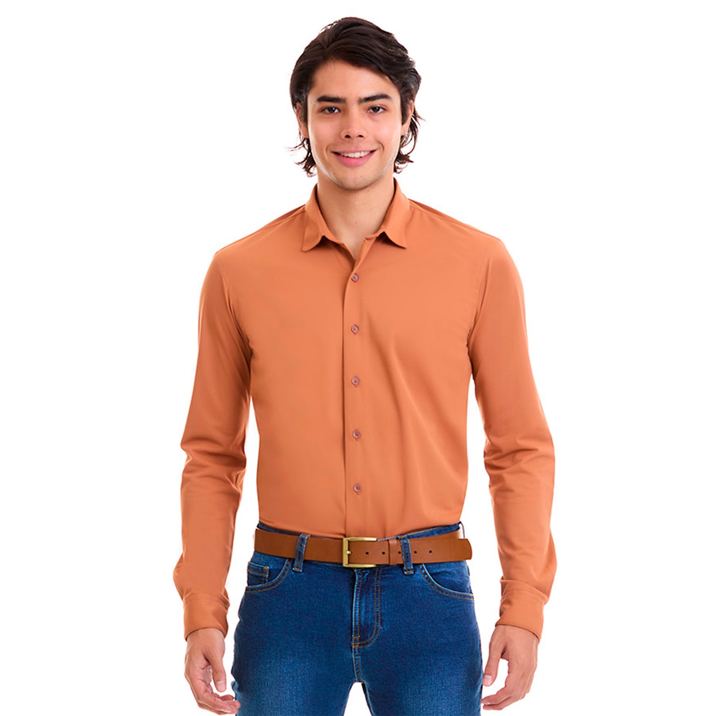 Camisa Business Casual Extra Slim Manga Larga