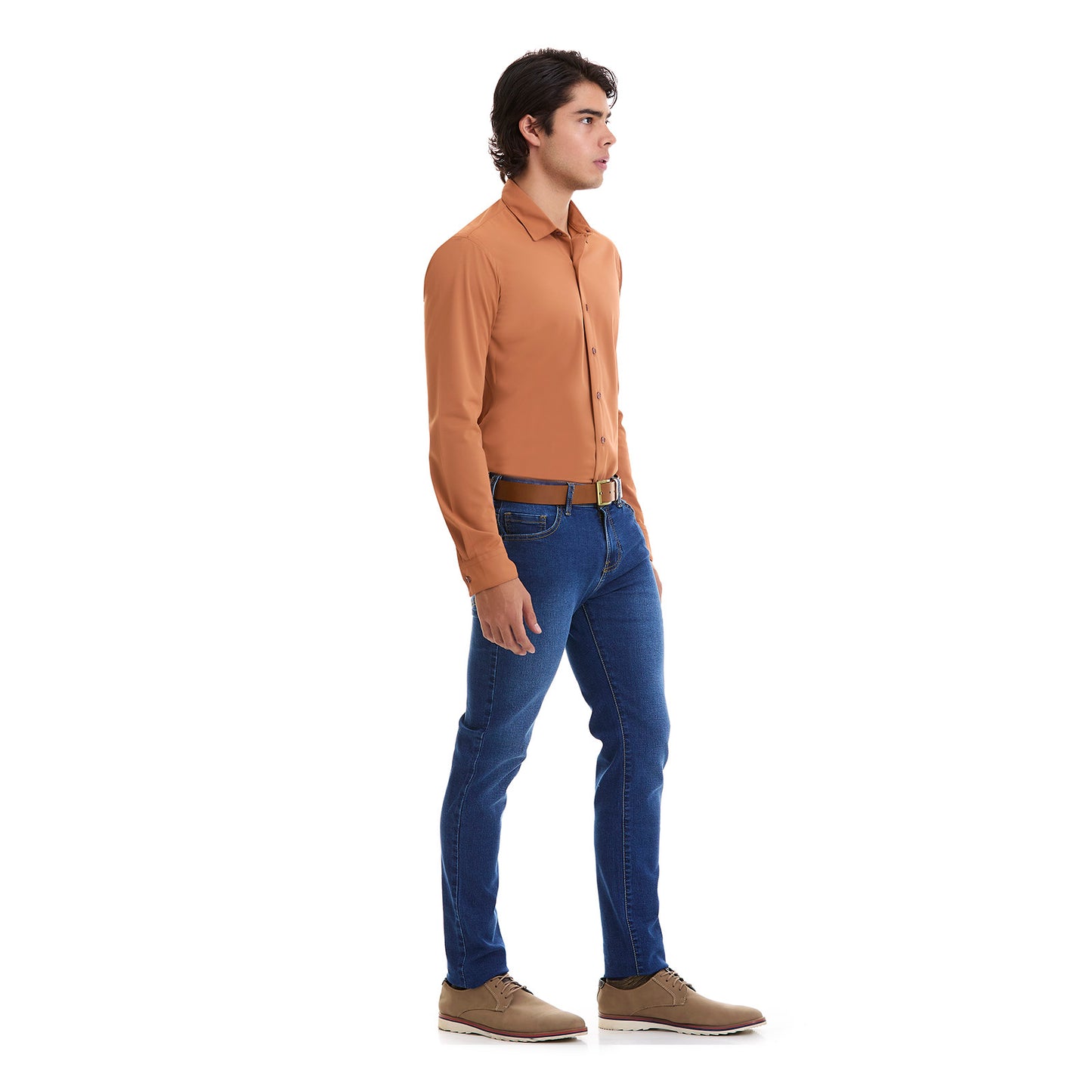 Camisa Business Casual Extra Slim Manga Larga