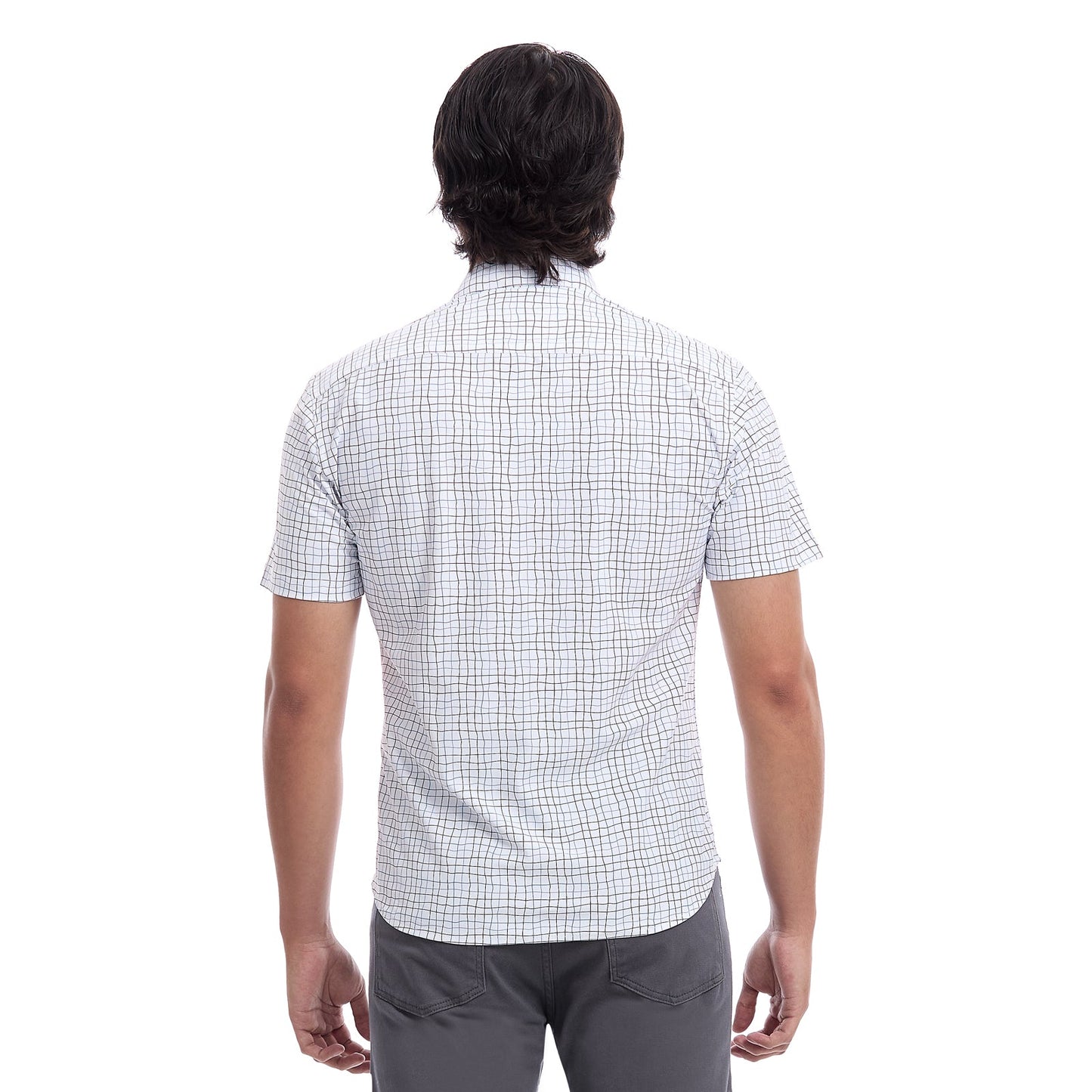 Camisa Formal Fit Extra Slim A Cuadros Manga Corta