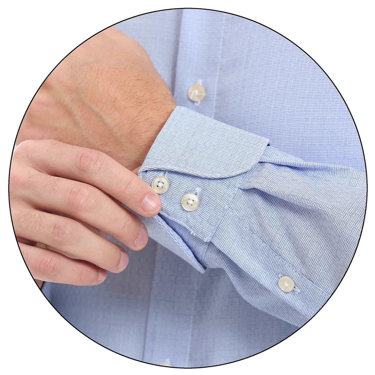 Camisa Slim Fit Vittorio Forti Bambú Azul