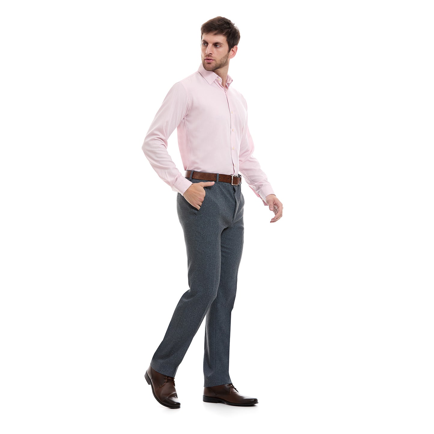 Camisa Formal Slim Fit Vittorio Forti Algodón Rosa