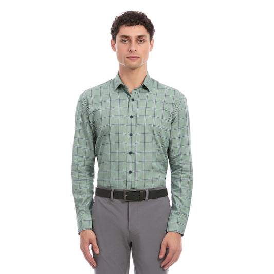 Camisa Formal Para Caballero Slim Fit En Tejido A Cuadros