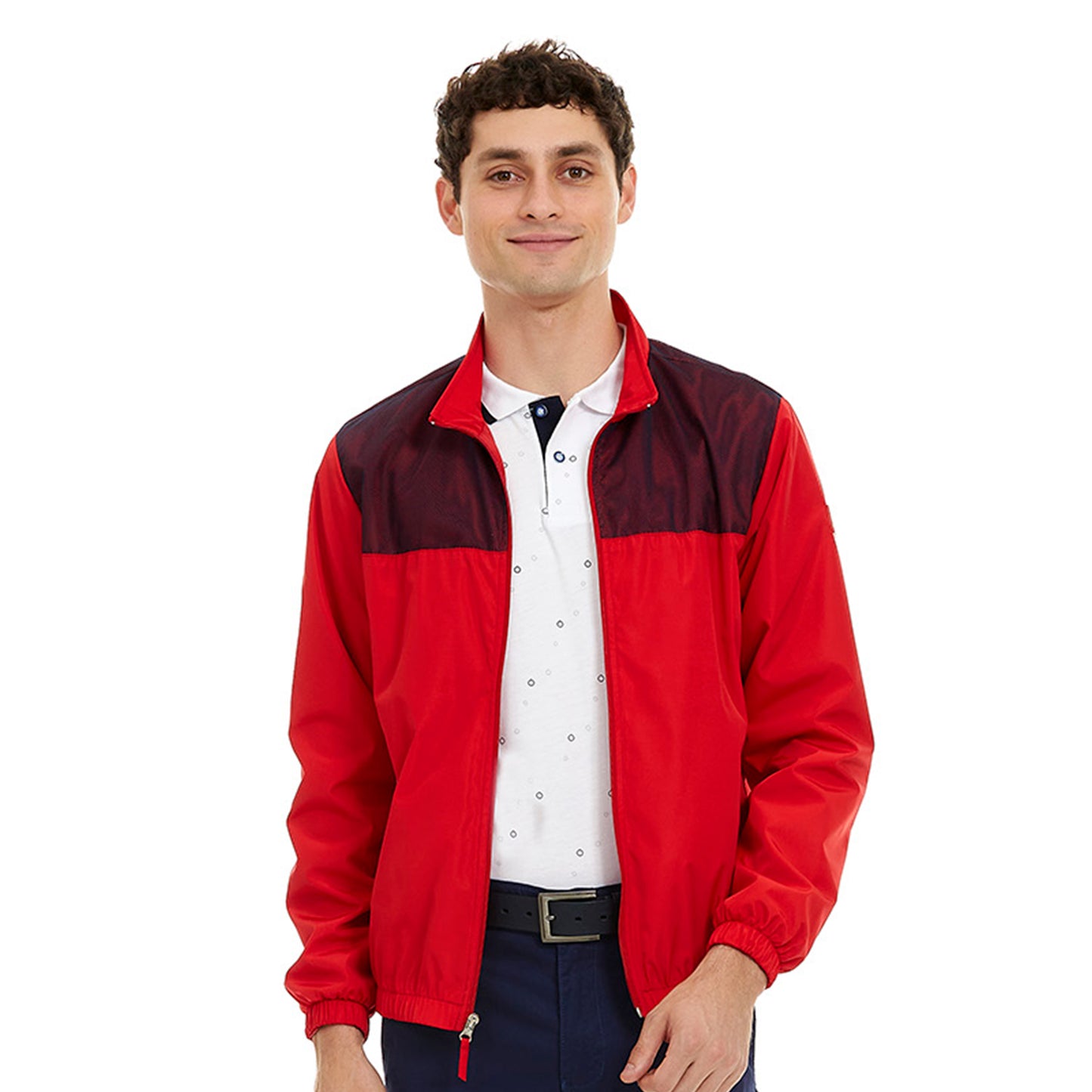 Chamarra Casual Para Caballerp con zipper delantero y bolsillos