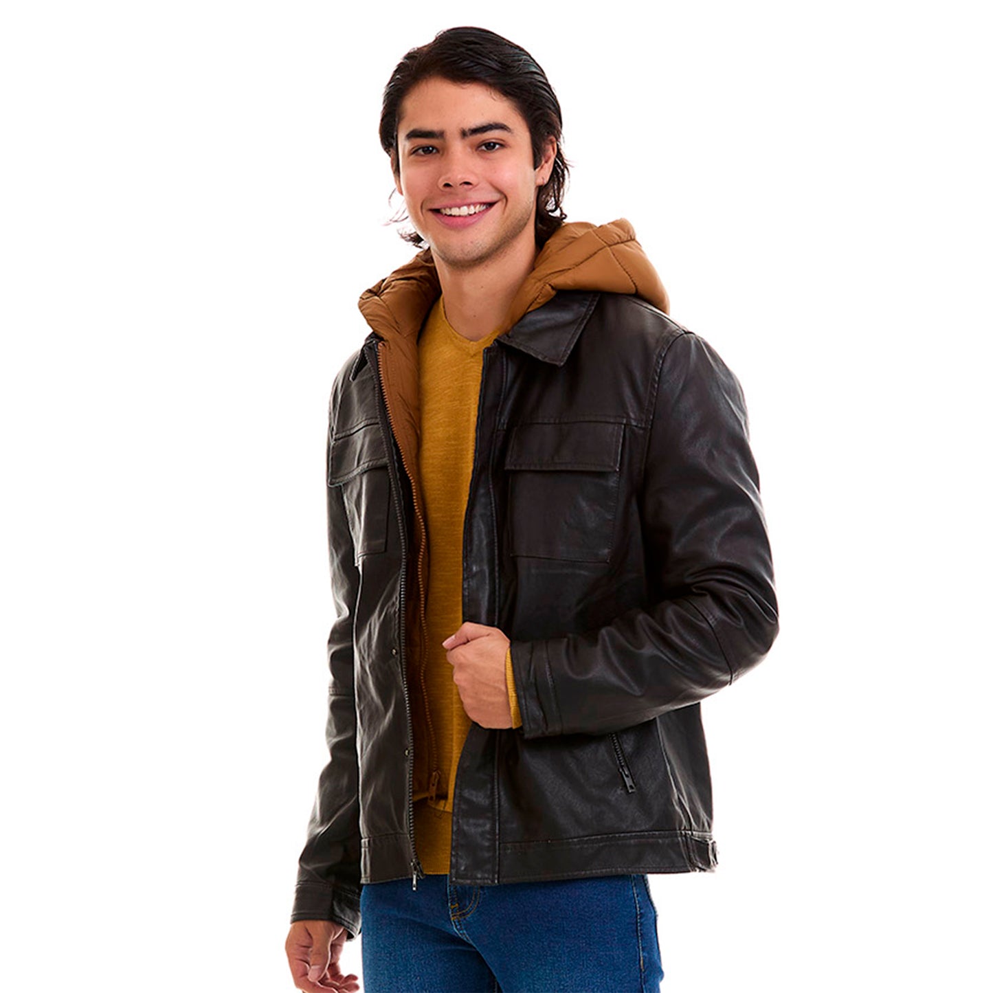 Chamarra Casual para Hombre Slim Fit Doble Cierre