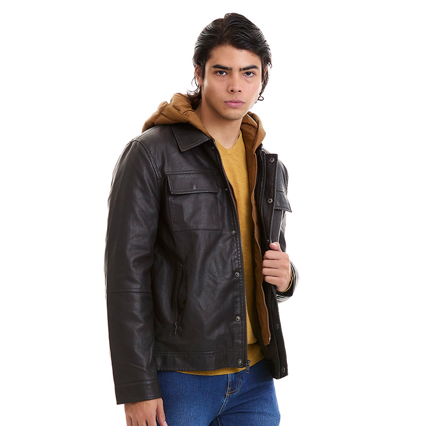 Chamarra Casual para Hombre Slim Fit Doble Cierre