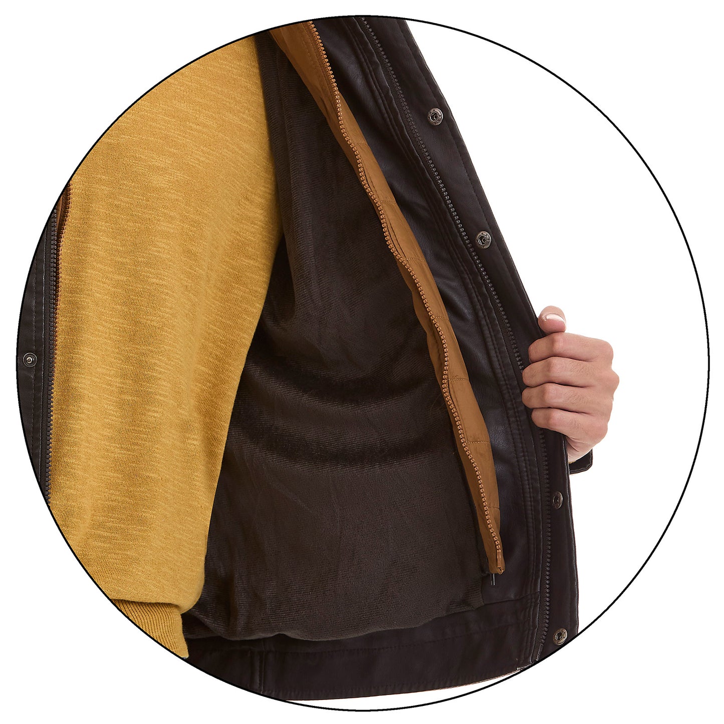 Chamarra Casual para Hombre Slim Fit Doble Cierre