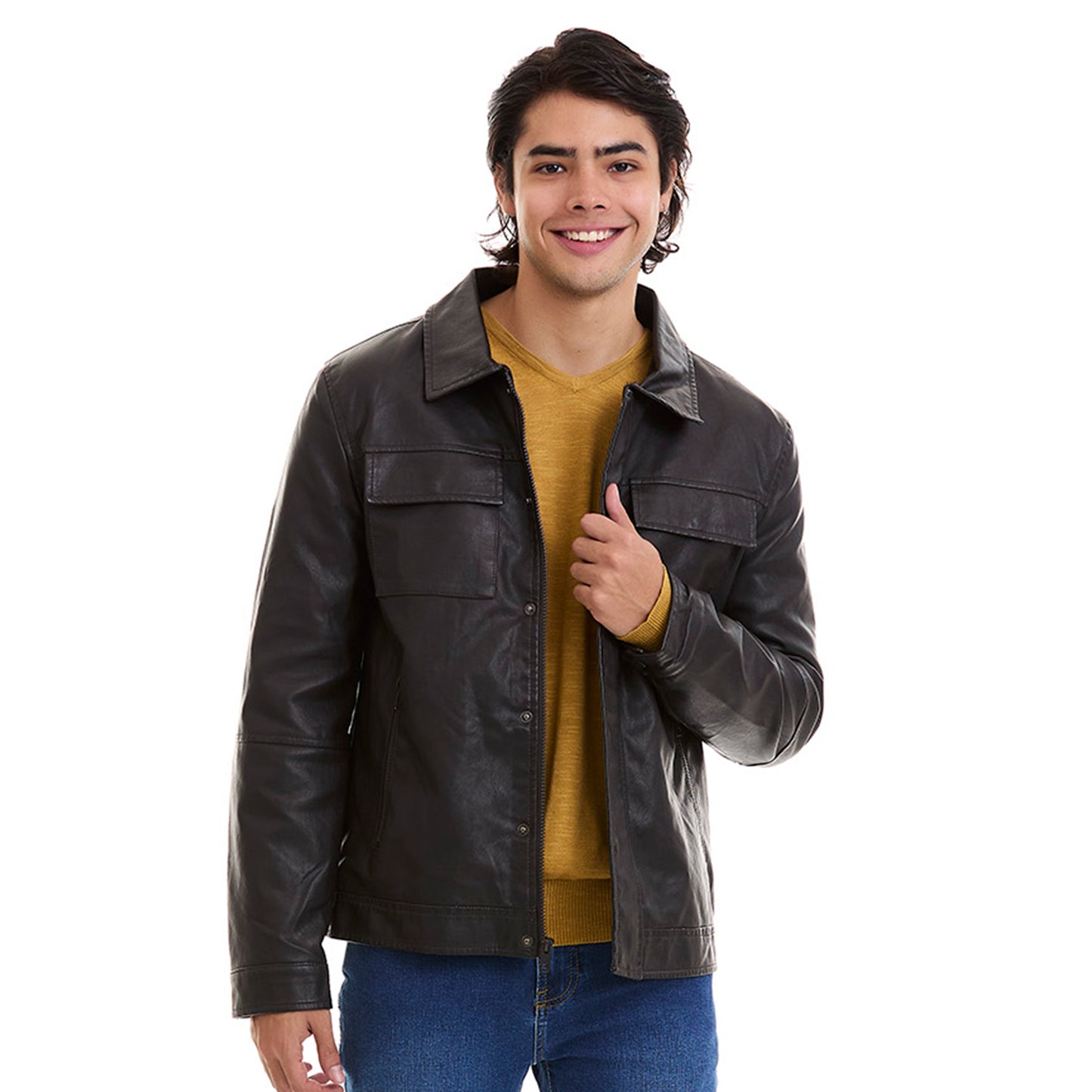 Chamarra Casual para Hombre Slim Fit Doble Cierre