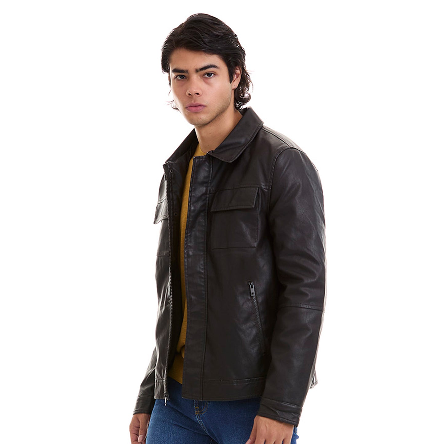 Chamarra Casual para Hombre Slim Fit Doble Cierre