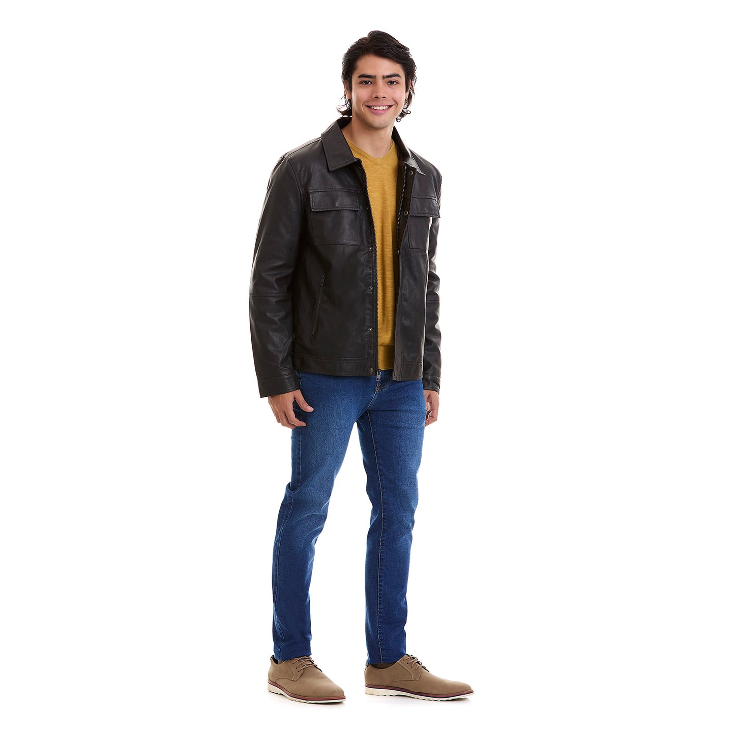 Chamarra Casual para Hombre Slim Fit Doble Cierre