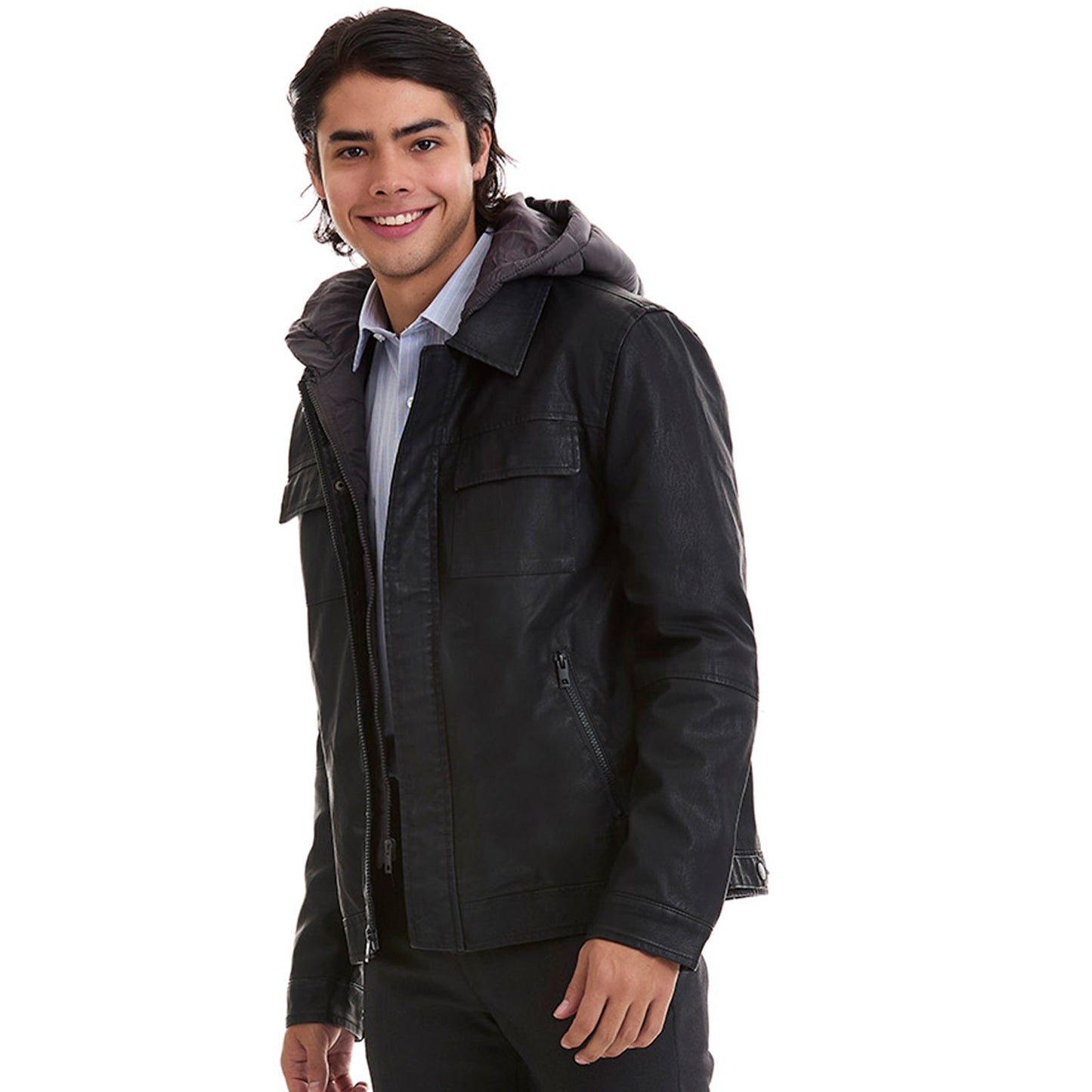 Chamarra Casual para Hombre Slim Fit Doble Cierre