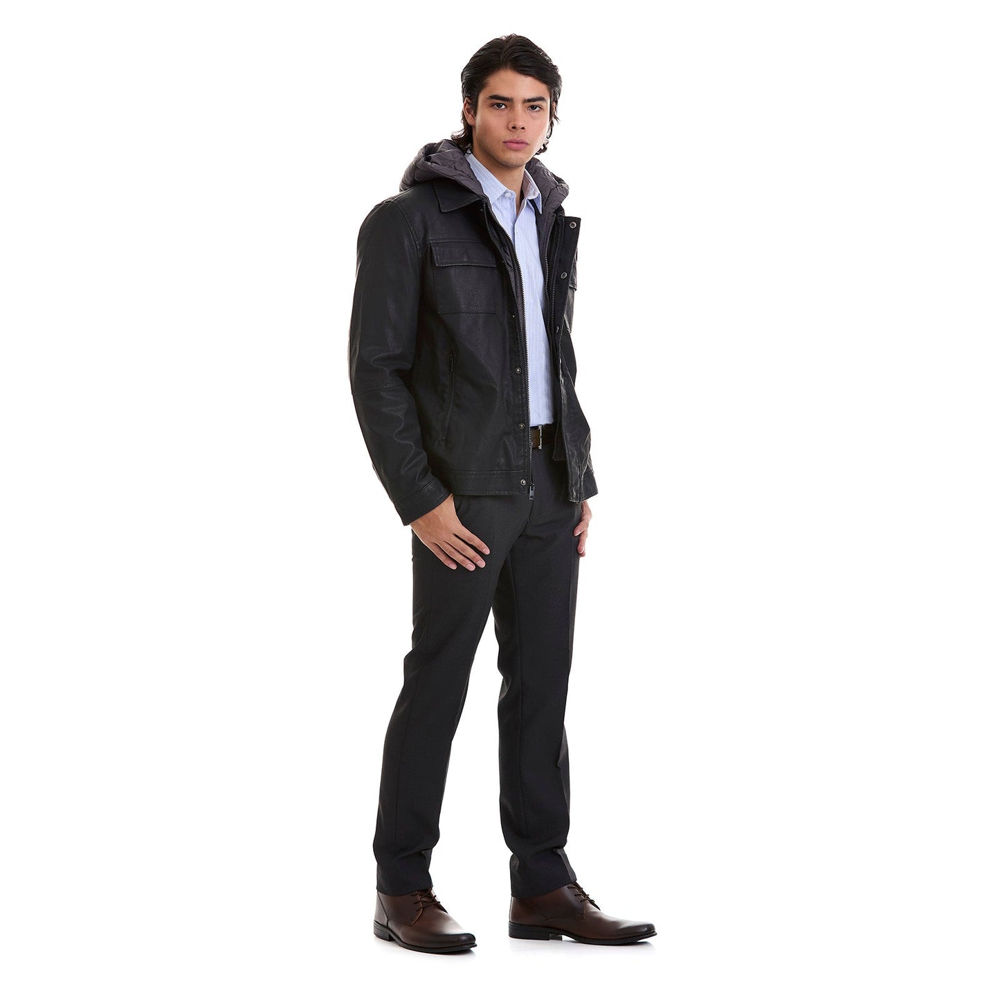 Chamarra Casual para Hombre Slim Fit Doble Cierre