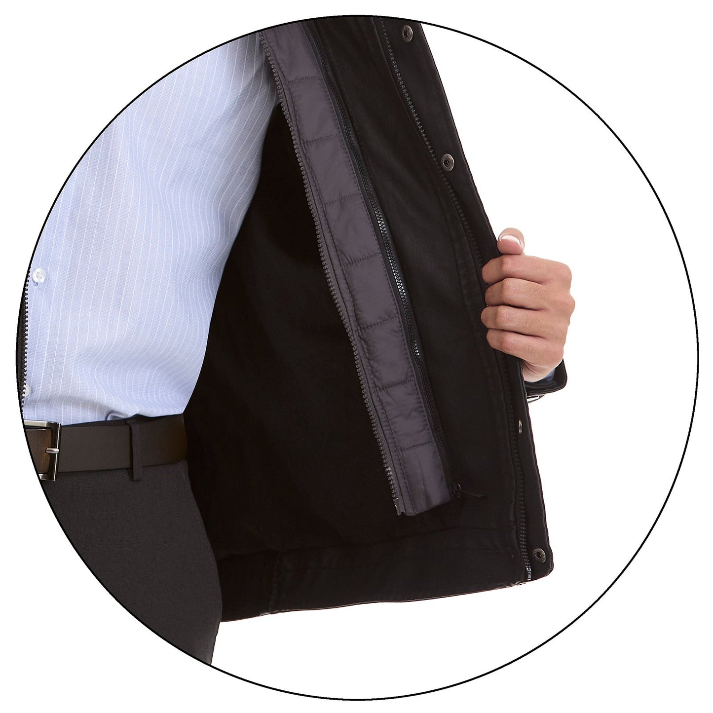 Chamarra Casual para Hombre Slim Fit Doble Cierre