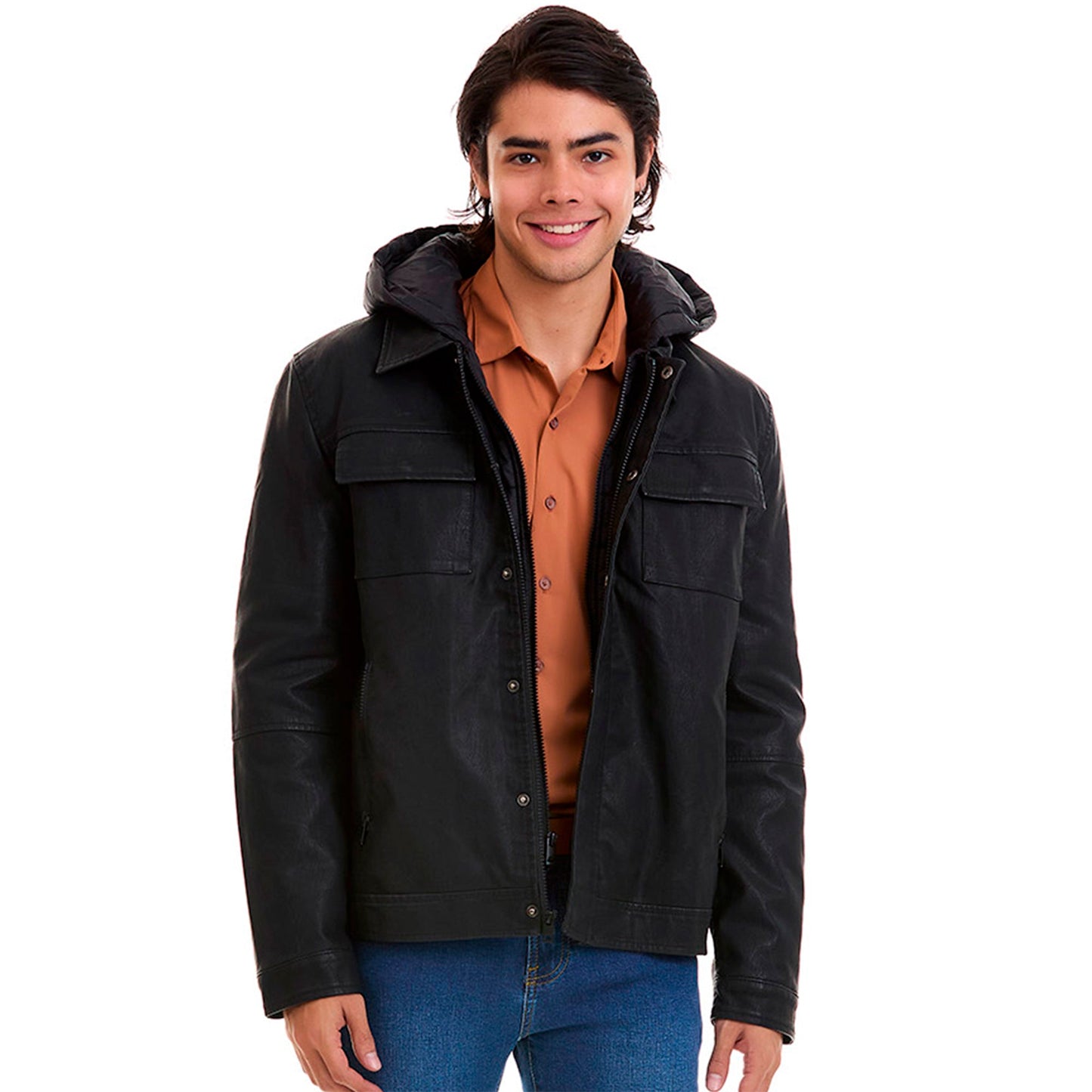Chamarra Casual para Hombre Slim Fit Doble Cierre