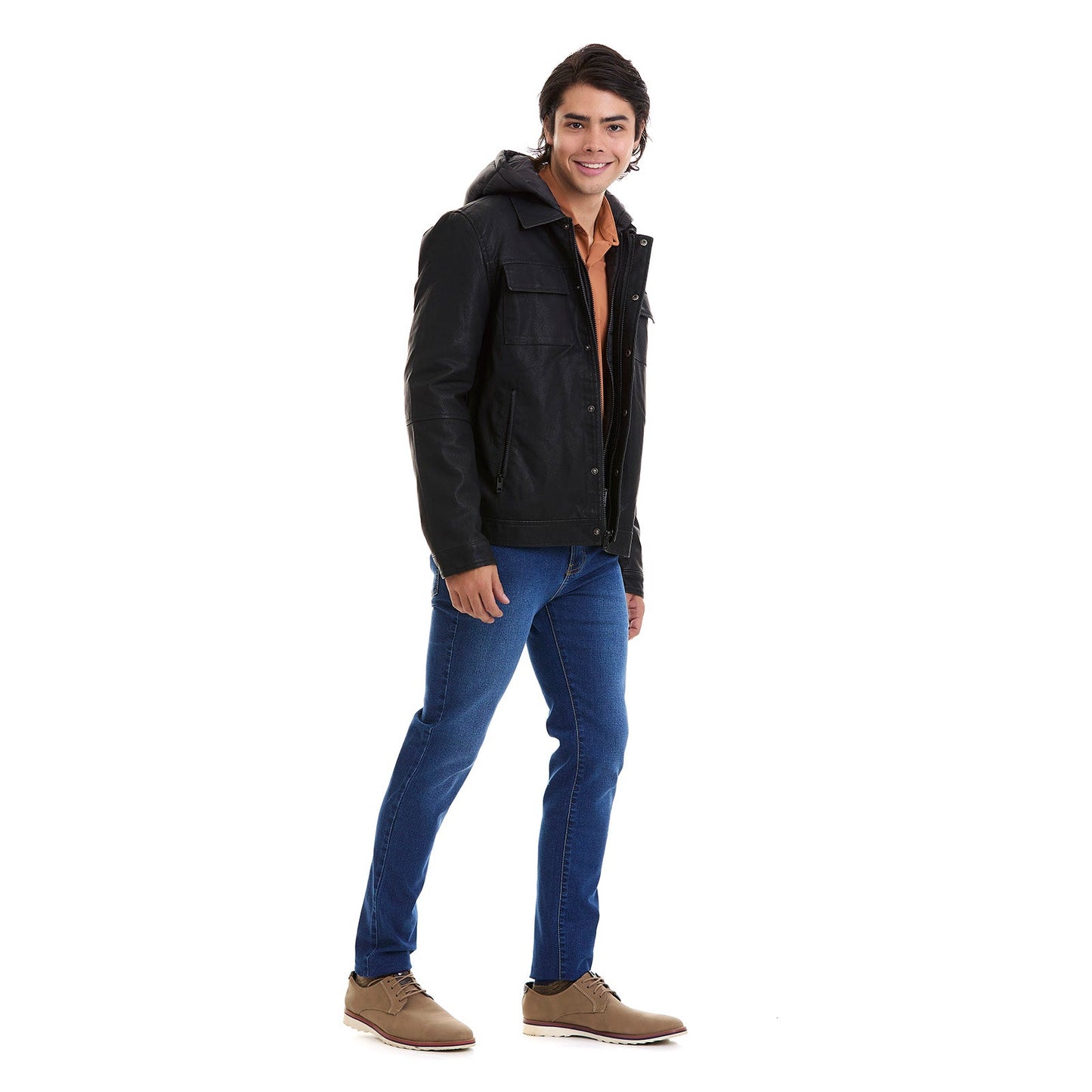 Chamarra Casual para Hombre Slim Fit Doble Cierre
