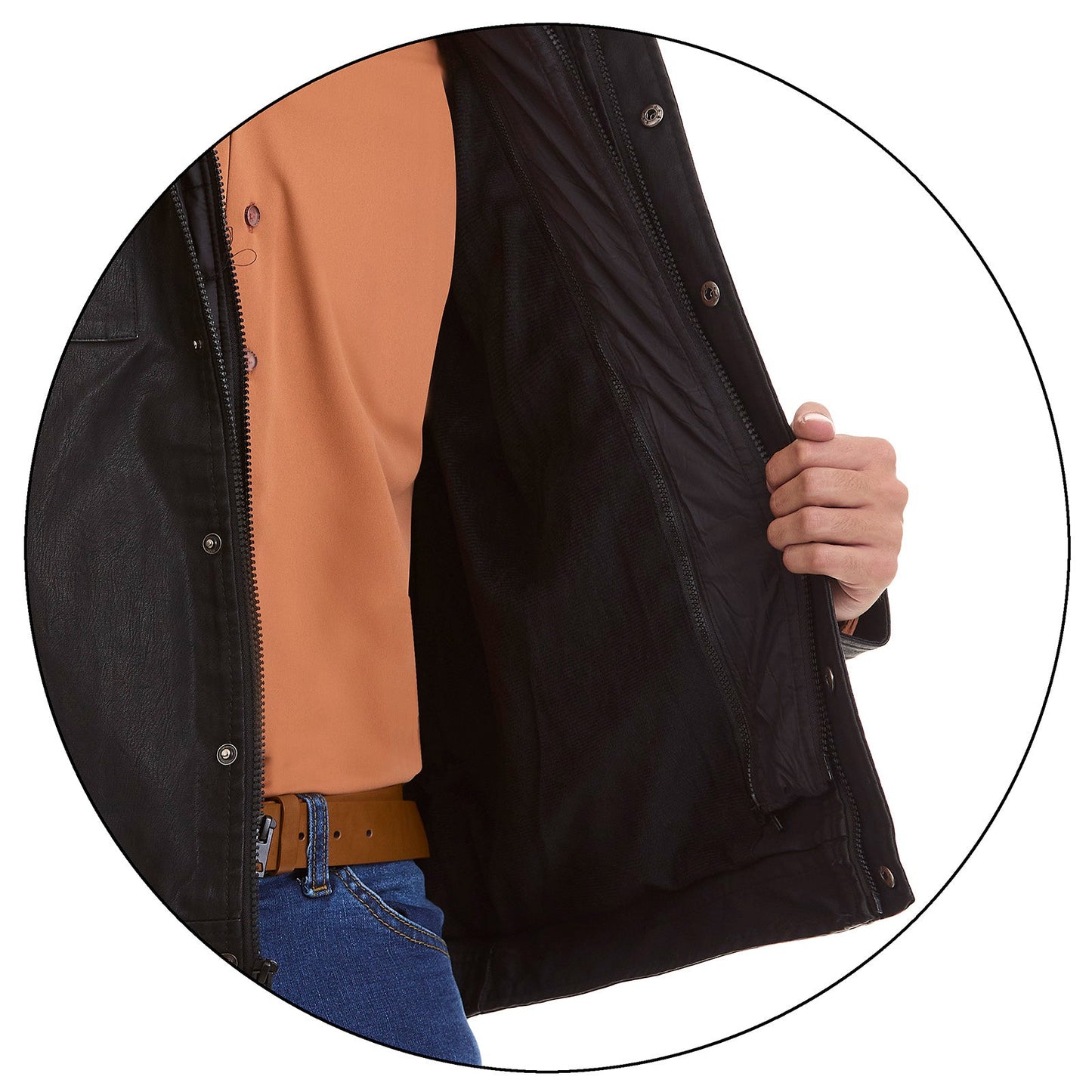 Chamarra Casual para Hombre Slim Fit Doble Cierre