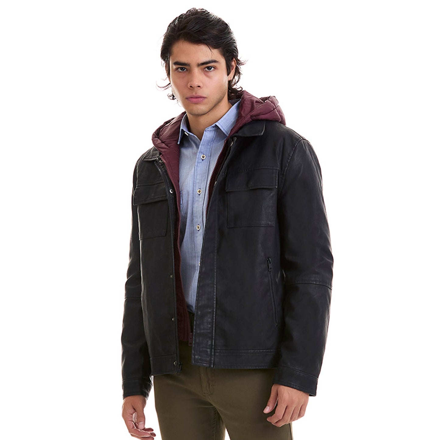 Chamarra Casual para Hombre Slim Fit Doble Cierre
