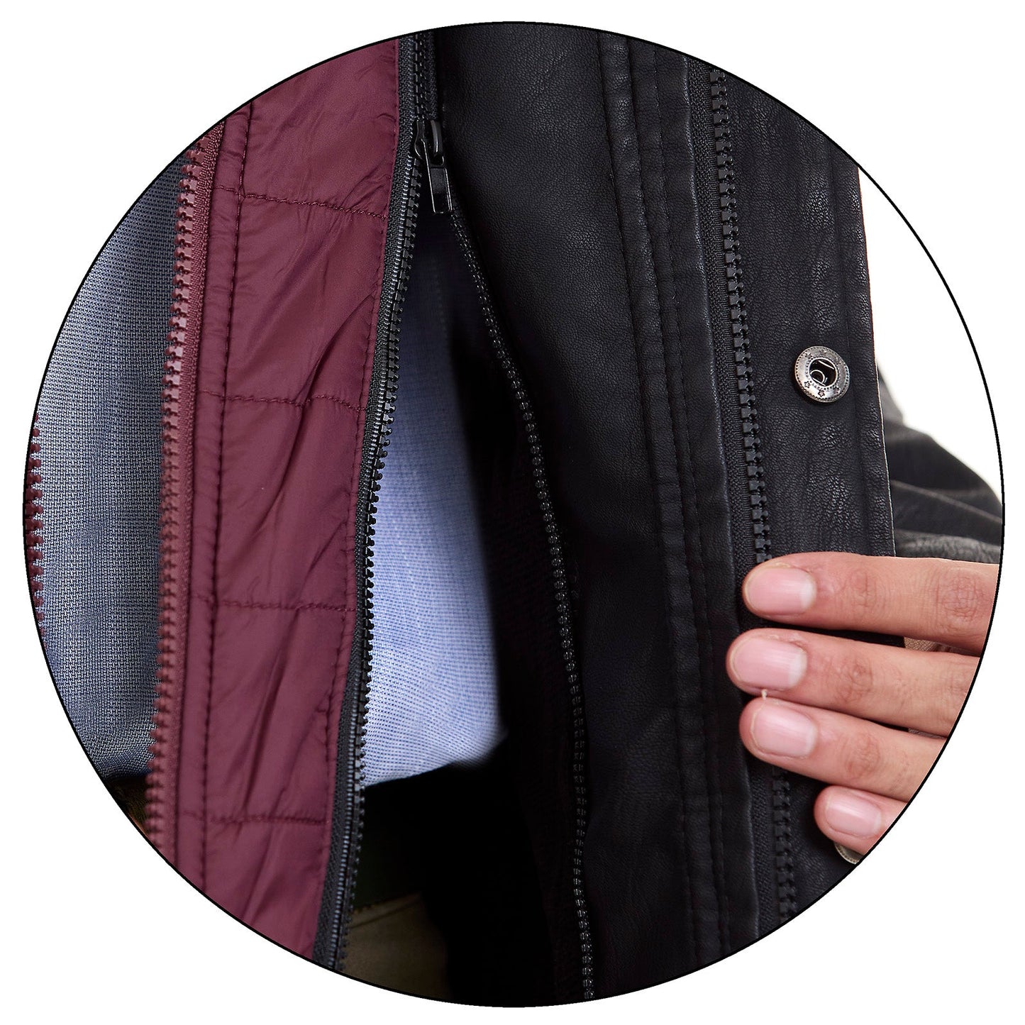 Chamarra Casual para Hombre Slim Fit Doble Cierre