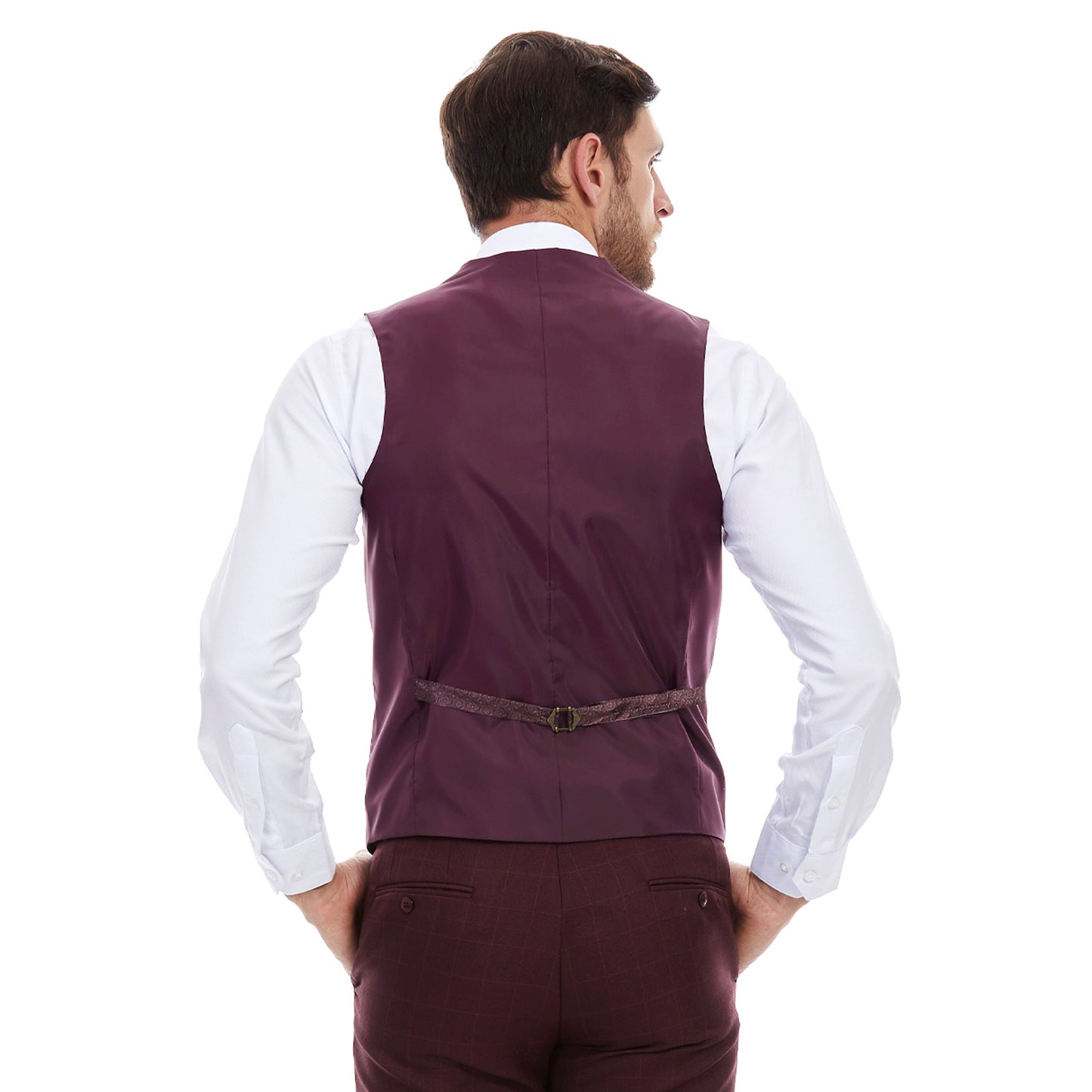 Chaleco Separates Slim Fit en tejido A Cuadros