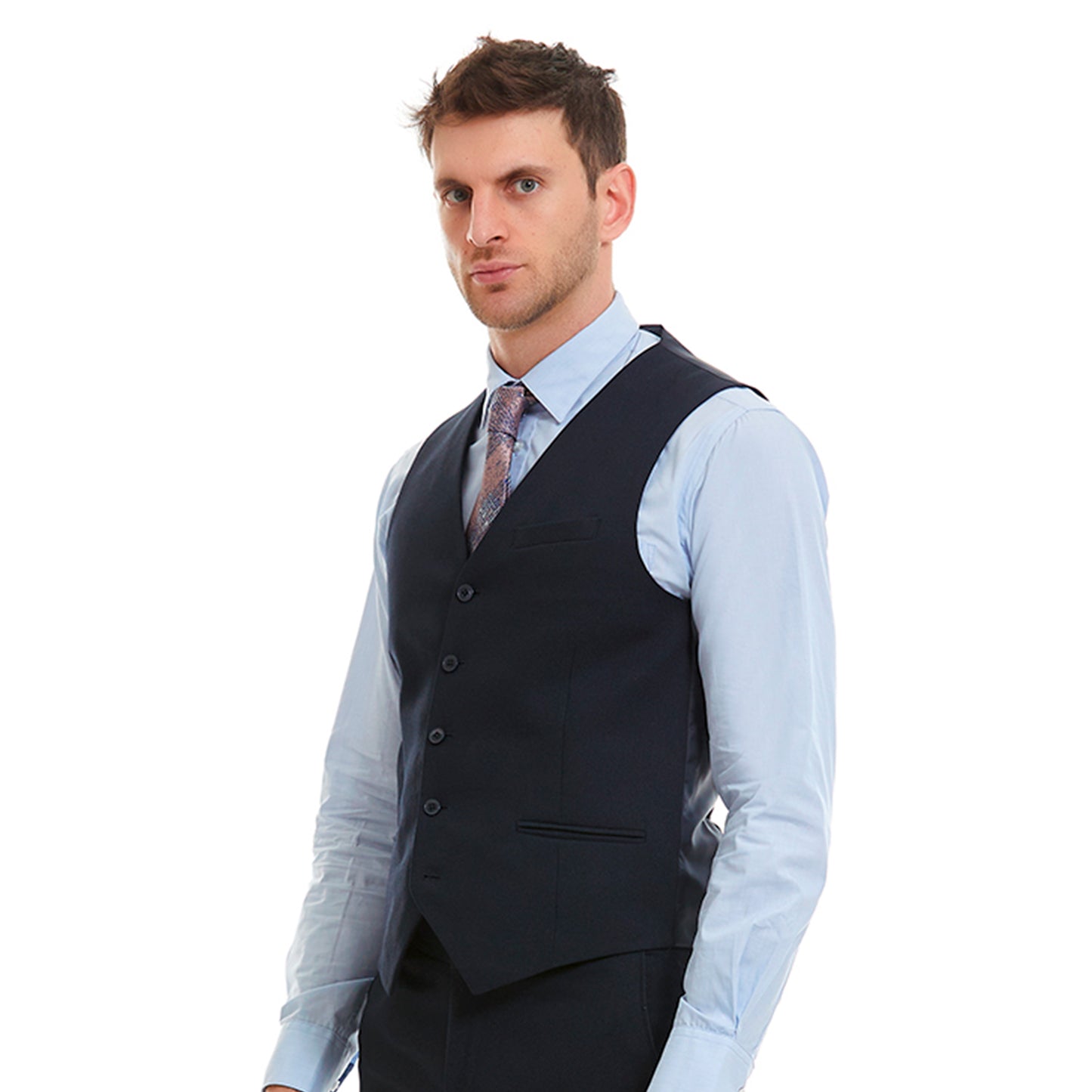 Chaleco separates en tejido liso Slim Fit