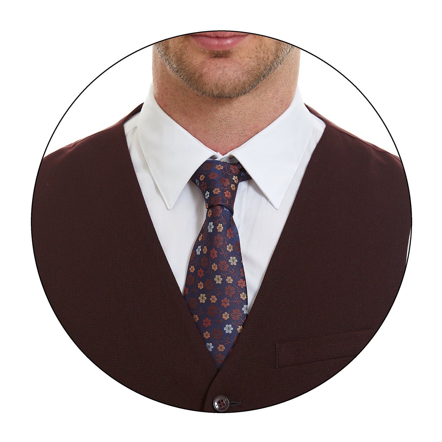 Chaleco separates en tejido liso Slim Fit