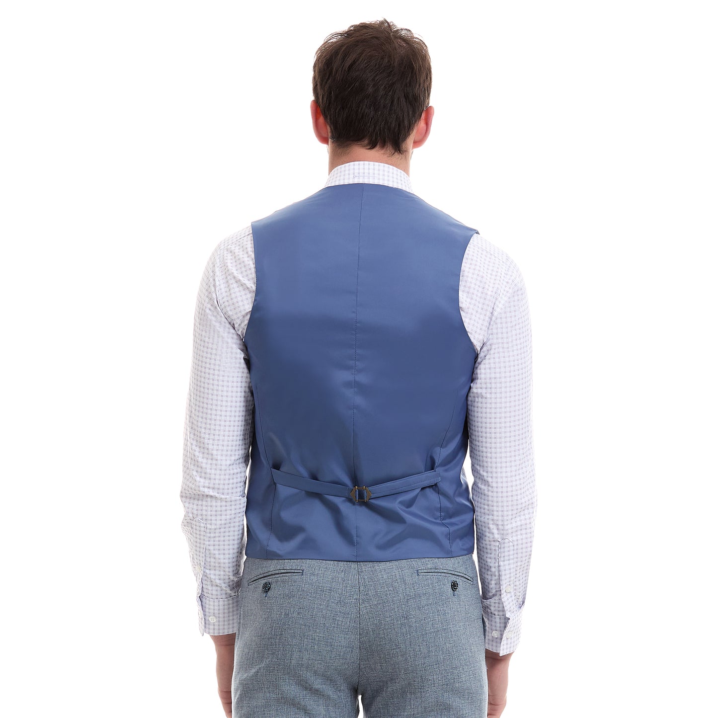 Chaleco Separate Slim Fit Azul Vittorio Forti 5 Botones