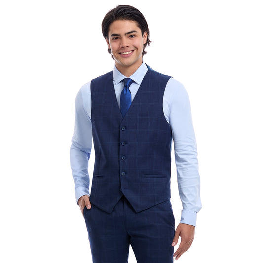 Chaleco Separate para caballero Slim Fit Tejido A Cuadros