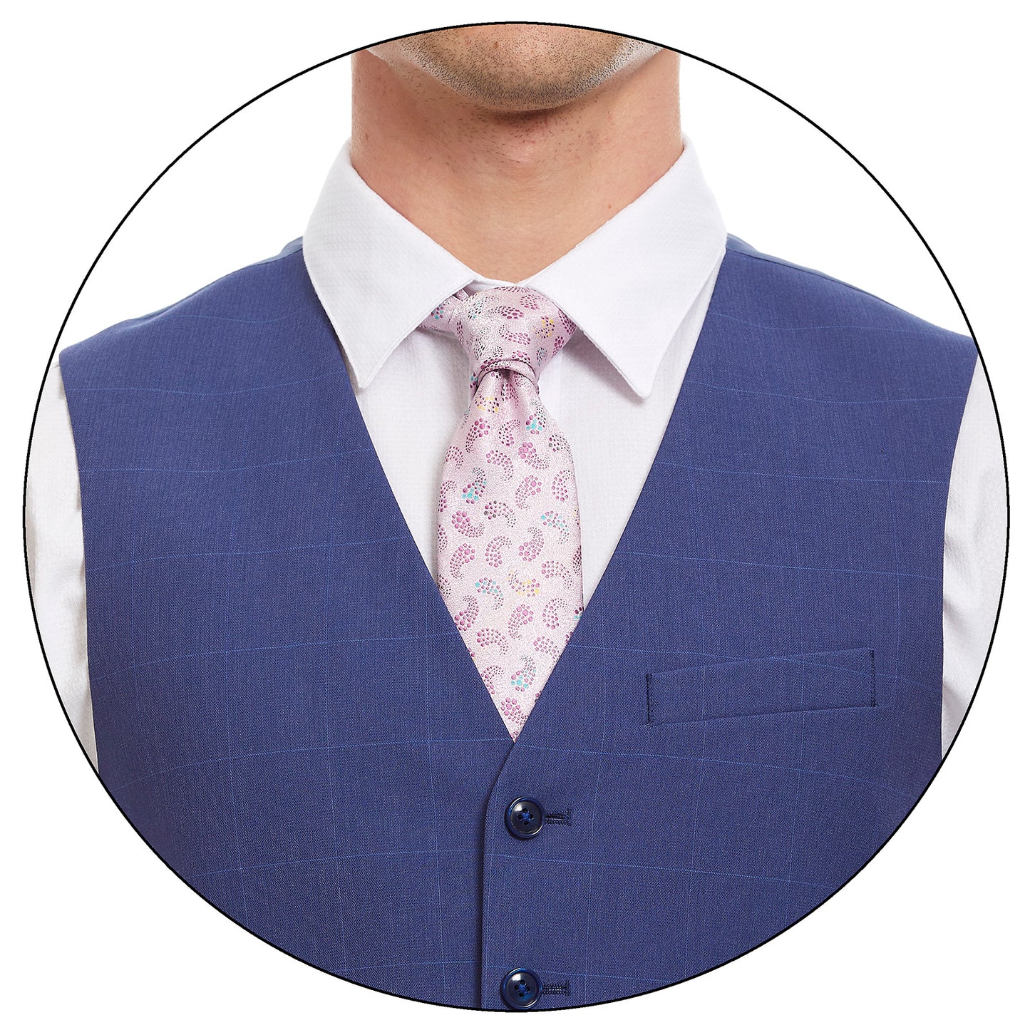 Chaleco Para Caballero Slim Fit en Tejido A Cuadros