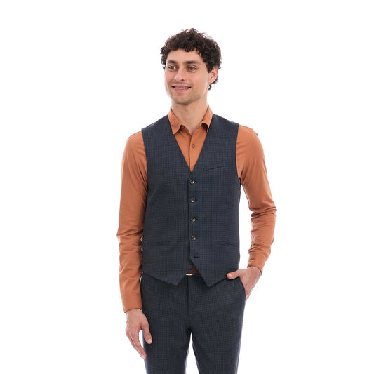 Chaleco Separate Slim Fit para Caballero A Cuadros